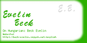 evelin beck business card